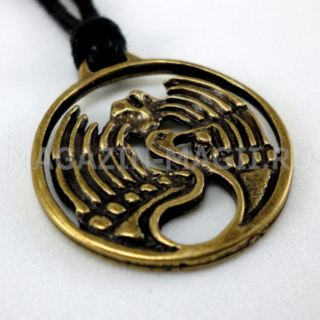 Амулет «Журавль с плодом персика»