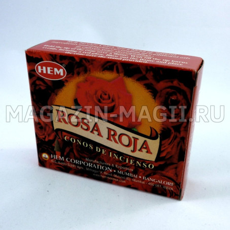Благовония конусы «Красная роза»