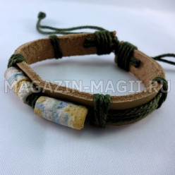 Браслет из кожи светлый