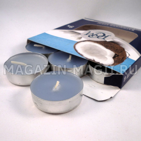 Свеча чайная «Карибский кокос» (9шт.)