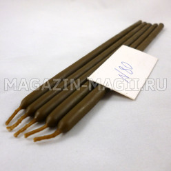 Свечи восковые коричневые №80 (5 шт., маканые)