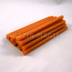 Свечи восковые оранжевые (10см., 20шт., маканые)