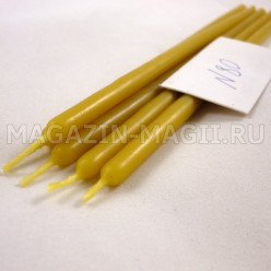 Свечи восковые желтые №80 (5 шт., маканые)