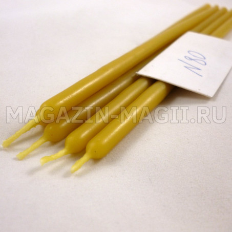 Свечи восковые желтые №80 (5 шт., маканые)